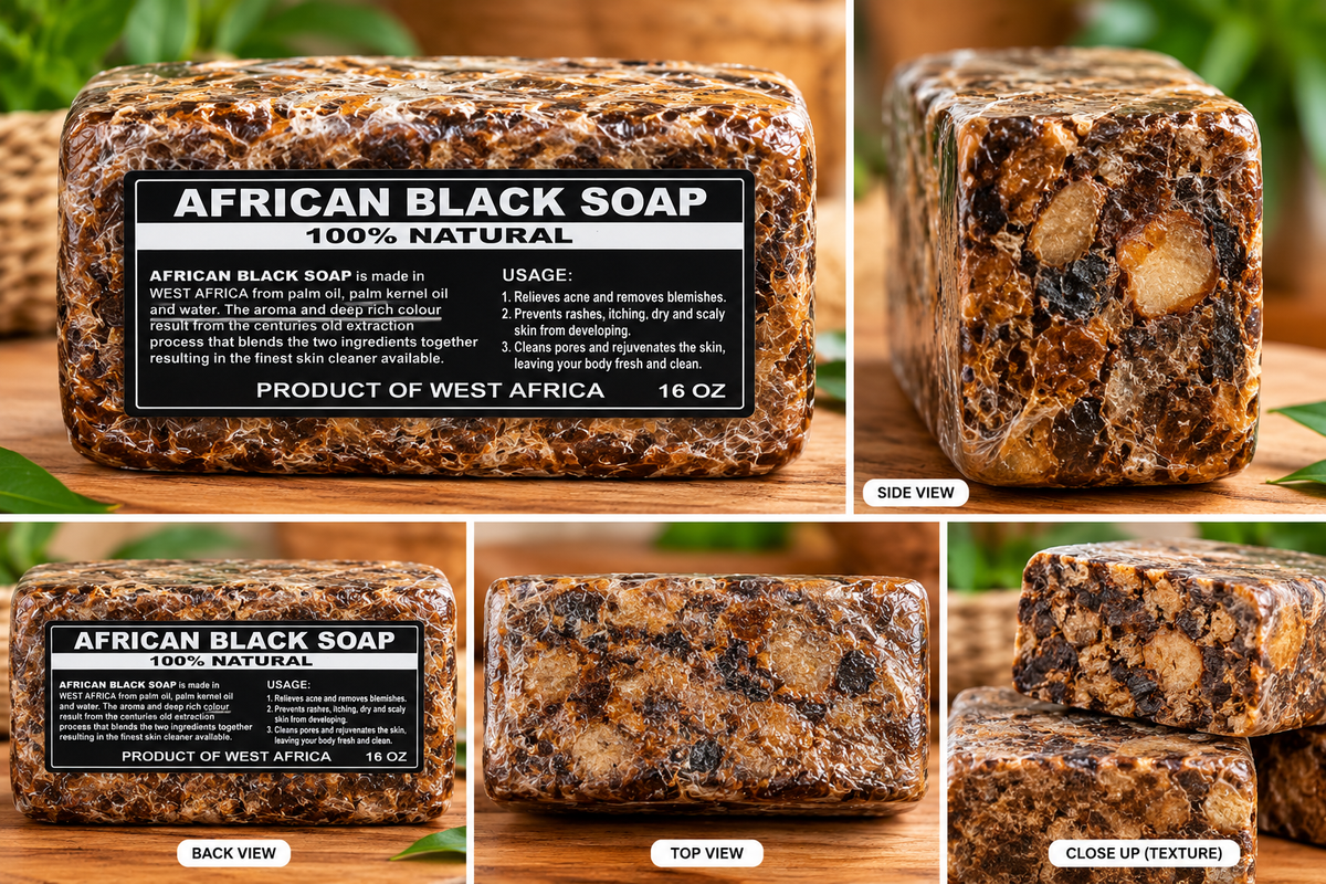 Authentic African Black Soap – 16 oz
