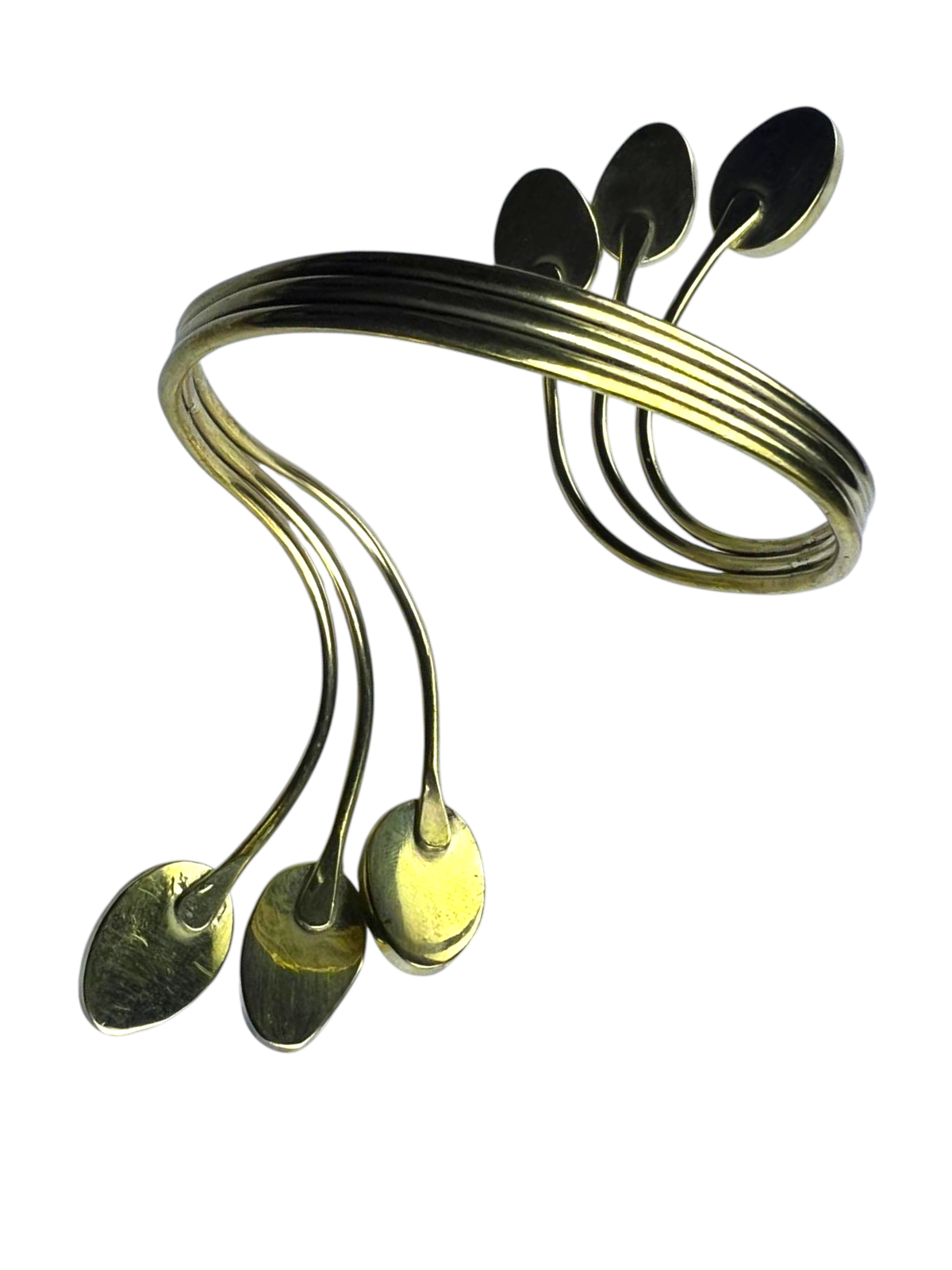 Statement Brass Cuff with Six Cowry Shells