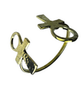 Double Ankh Brass Cuff Bracelet