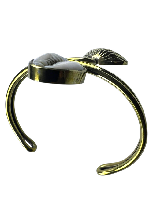Brass Cuff with Real & Solid Cowry Shells