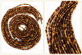 Waist Beads / African Belly Chains | Golden Mocha Glow – Brown & Gold (3mm)