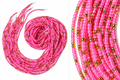 Waist Beads / African Belly Chains | 3mmPink & Gold (PRETTY IN PINK — WITH A TOUCH OF GOLD)