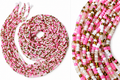 Waist Beads / African Belly Chains | 3mm-Pink, White & Gold, Elegant Multi-Tone