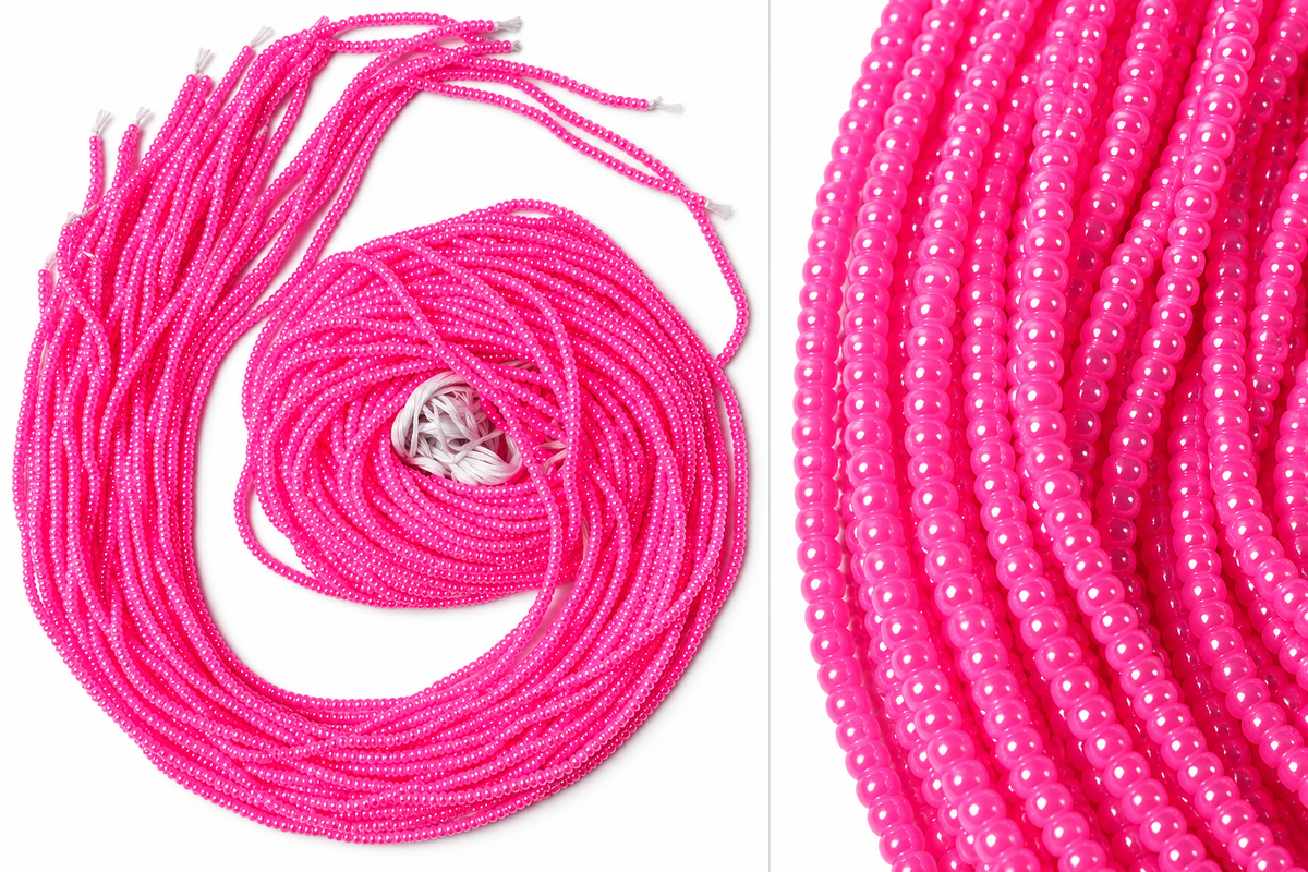 Waist Beads / African Belly Chains | 4mm-Hot Pink-BOLD PINK. BEAUTIFUL ENERGY.