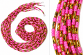 Waist Beads / African Belly Chains | 4mm-Pink-Golden-rondelle-PINK GLAM. GOLDEN GLOW.