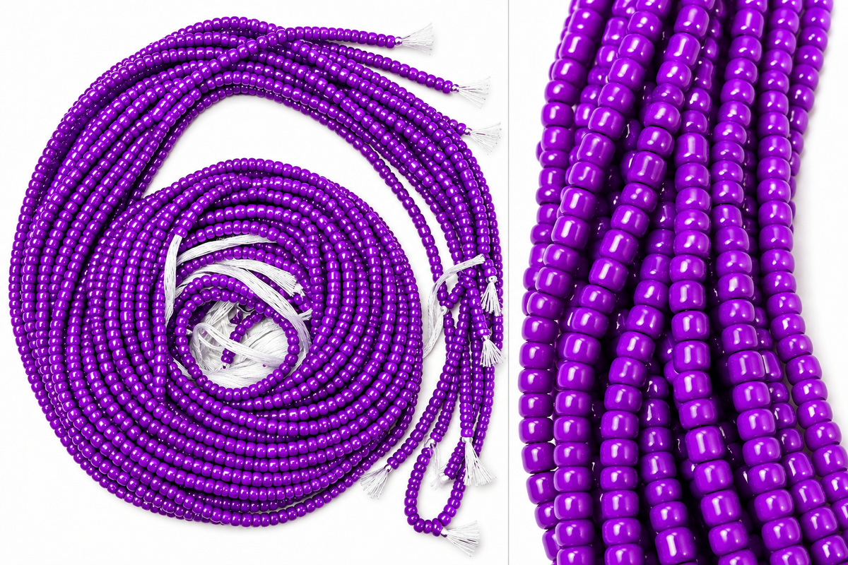 Waist Beads / African Belly Chains | Royal Purple 3mm