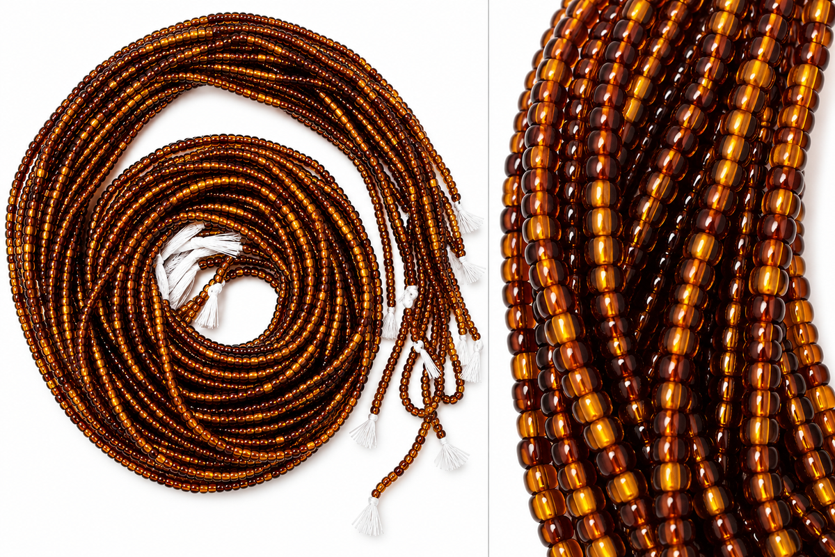 Waist Beads / African Belly Chains | Golden Brown 3mm