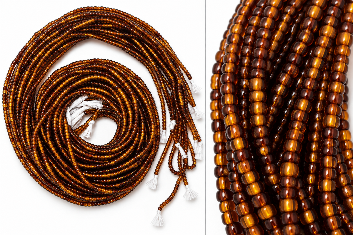 Waist Beads / African Belly Chains | Golden Brown 3mm