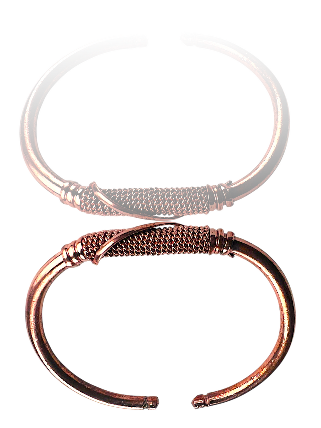 Copper Wire-Wrapped Bangle