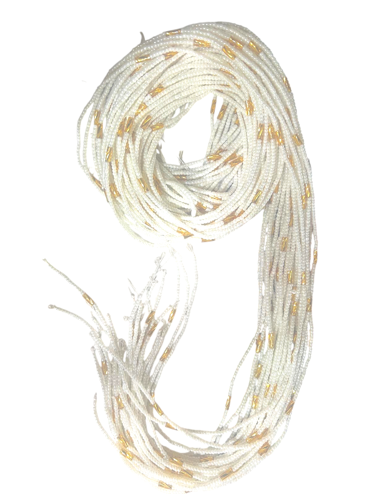 Waist Beads / African Belly Chains |Creamy_White_Gold_3mm
