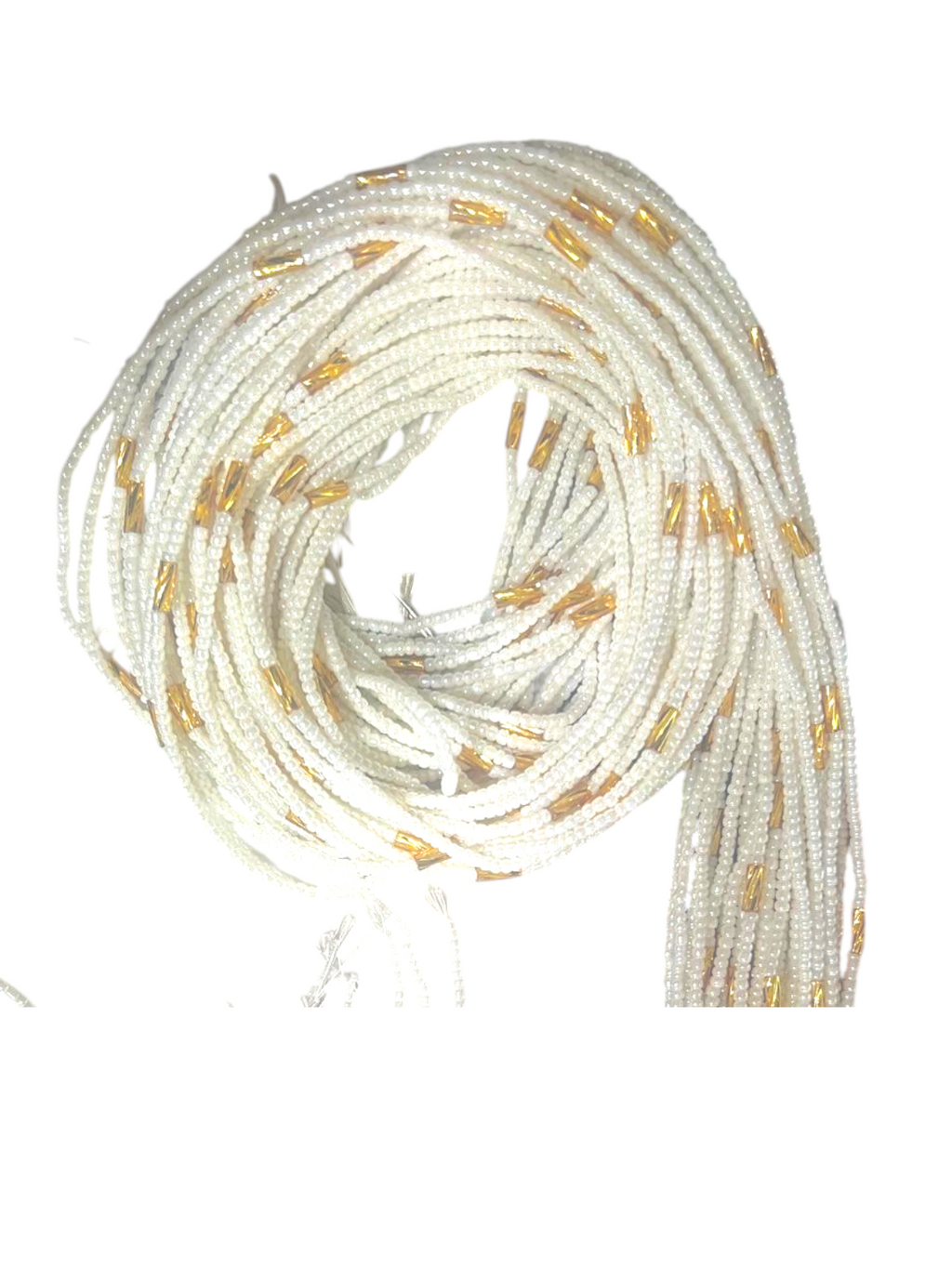Waist Beads / African Belly Chains |Creamy_White_Gold_3mm