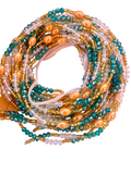 ist Beads / African Belly Chains | Crystal Clear_Green_Gold_Goldenstones-6mm