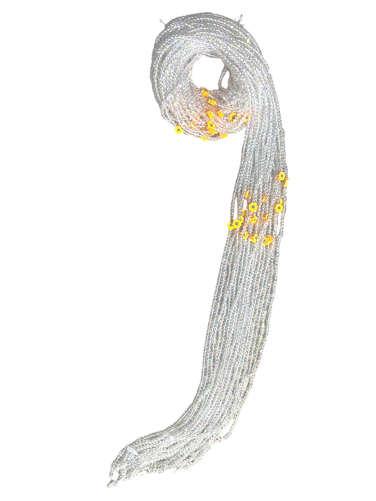 Waist Beads / African Belly Chains | Crystal_clear_Daisies-6mm