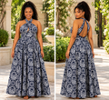 Midnight Mosaic Infinity Maxi Dress-Free Size