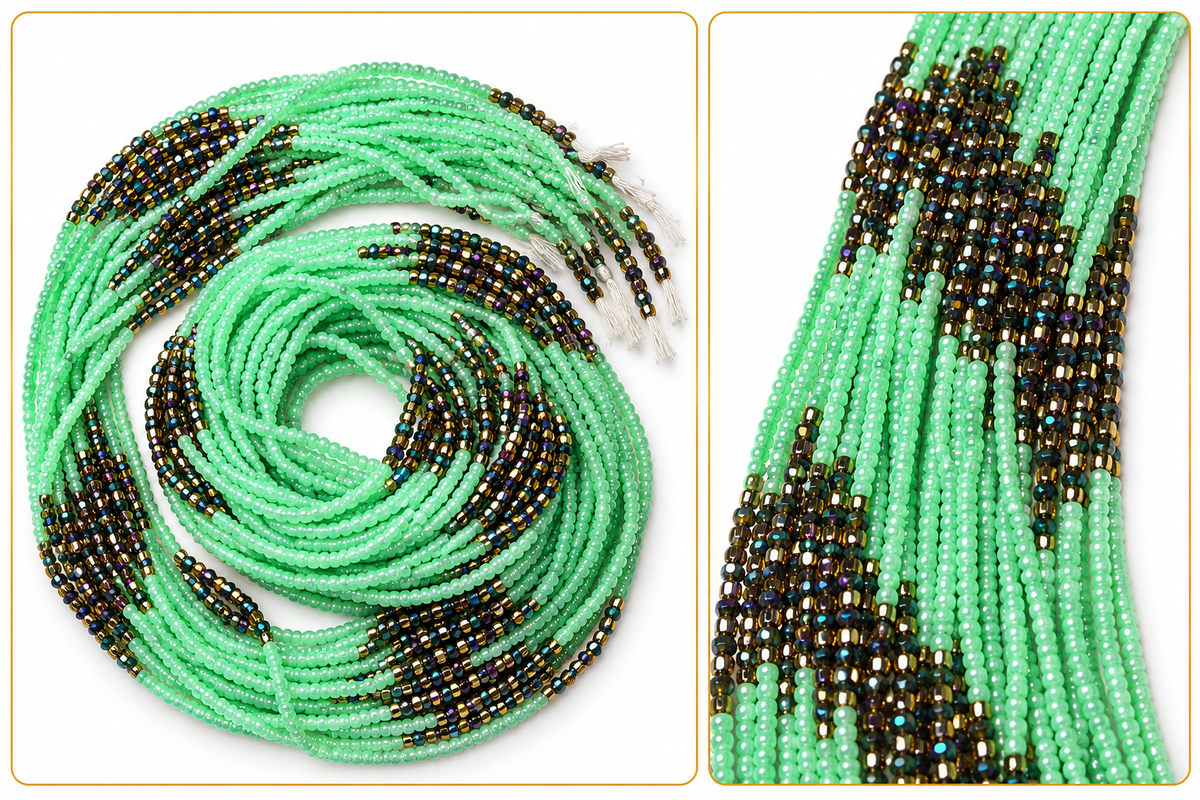 Waist Beads / African Belly Chains | Mint Royale Luxe(3mm)