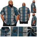 Indigo Heritage – Men's African Print Shirt- 2XL