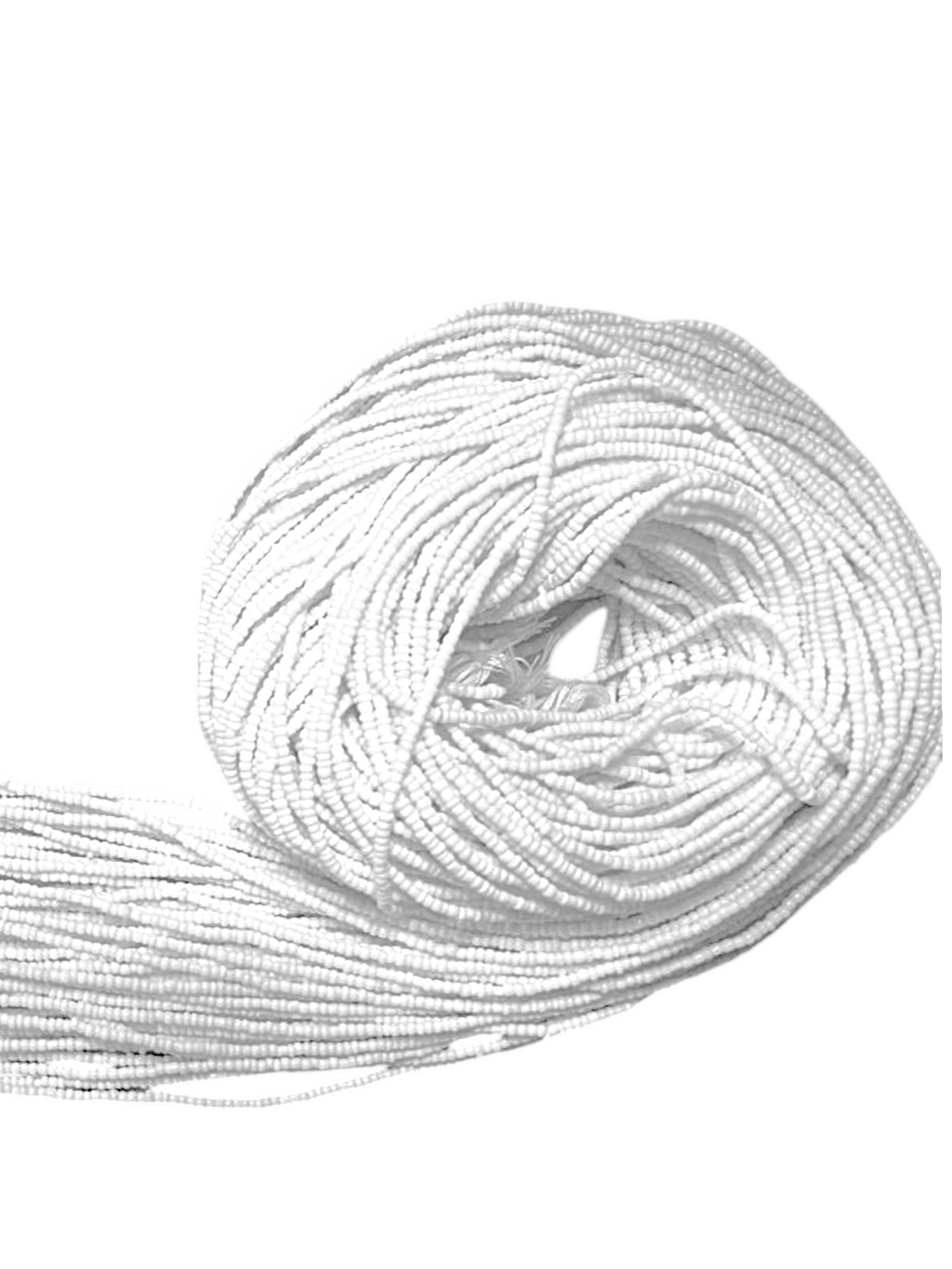 Waist Beads |African Belly Chain | Pure Elegance — White Purity(2mm)
