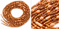 Waist Beads |African Belly Chains | Rose Gold Radiance — Copper Glow  (8mm)