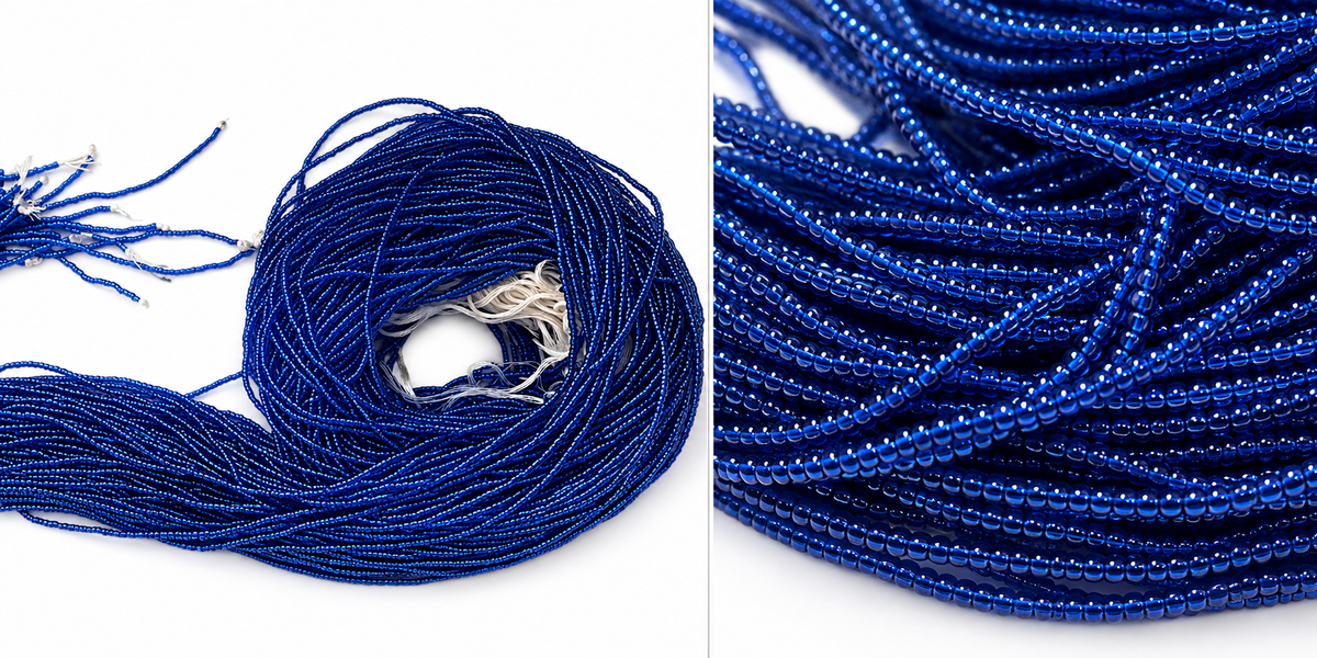 Waist Beads | African Belly Chain |   Midnight Royalty — Deep Blue  (2mm)