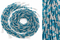 Waist Beads / African Belly Chains |Ocean Luxe – Turquoise & Clear (3mm)