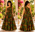 The Botanical Queen – Convertible Infinity Maxi Dress-Free Size