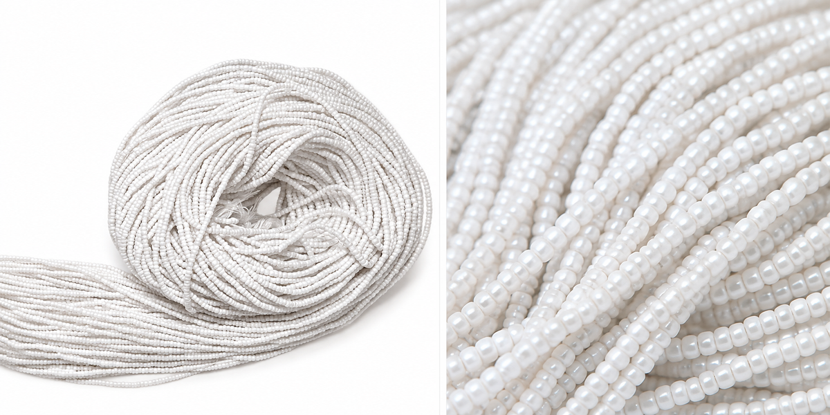 Waist Beads |African Belly Chain | Pure Elegance — White Purity(2mm)