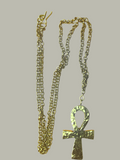 Brass Chain Ankh Necklace