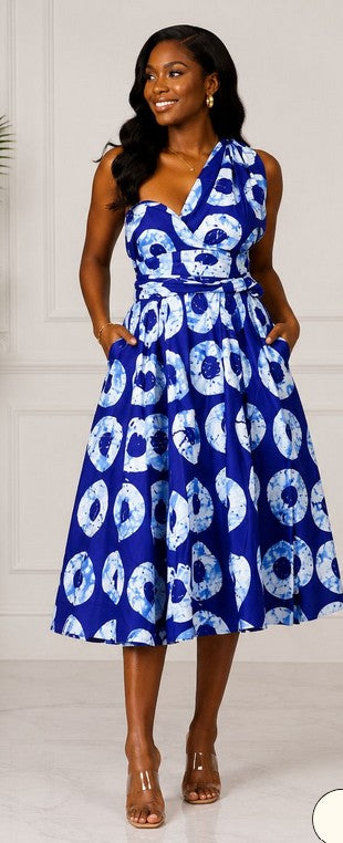 Infinity Dress-Blue-Free Size