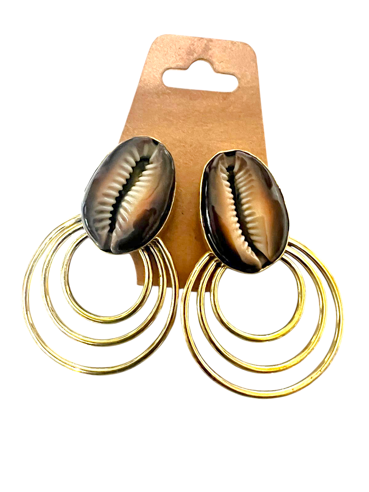Cowrie Shell Statement Earrings