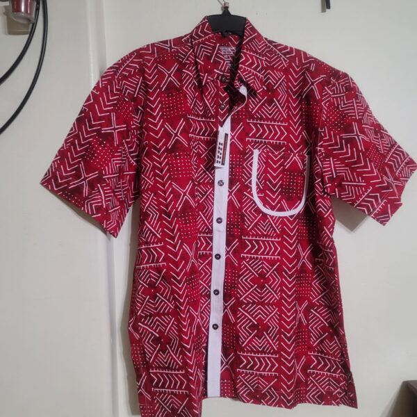 MEN PRINT SHIRT-2X-LARGE-SHORT