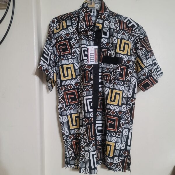 MEN PRINT SHIRT-LARGE-SHORT