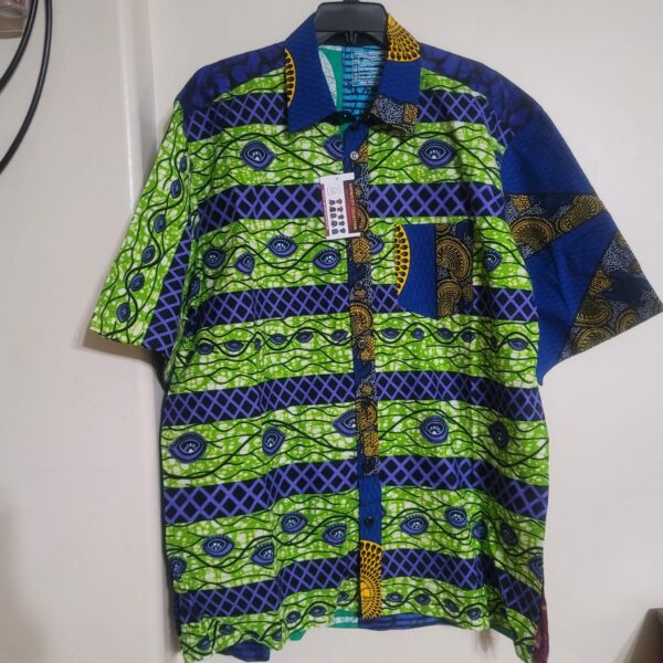 MEN PRINT SHIRT-3X-LARGE-SHORT