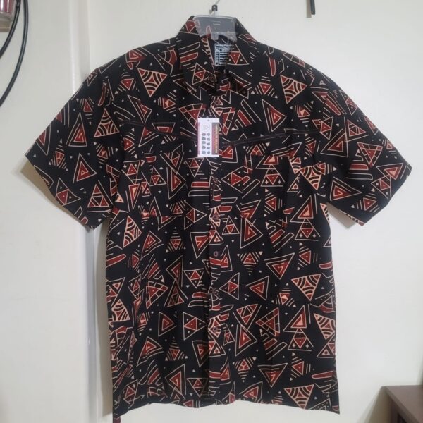 MEN PRINT SHIRT-X-LARGE-SHORT