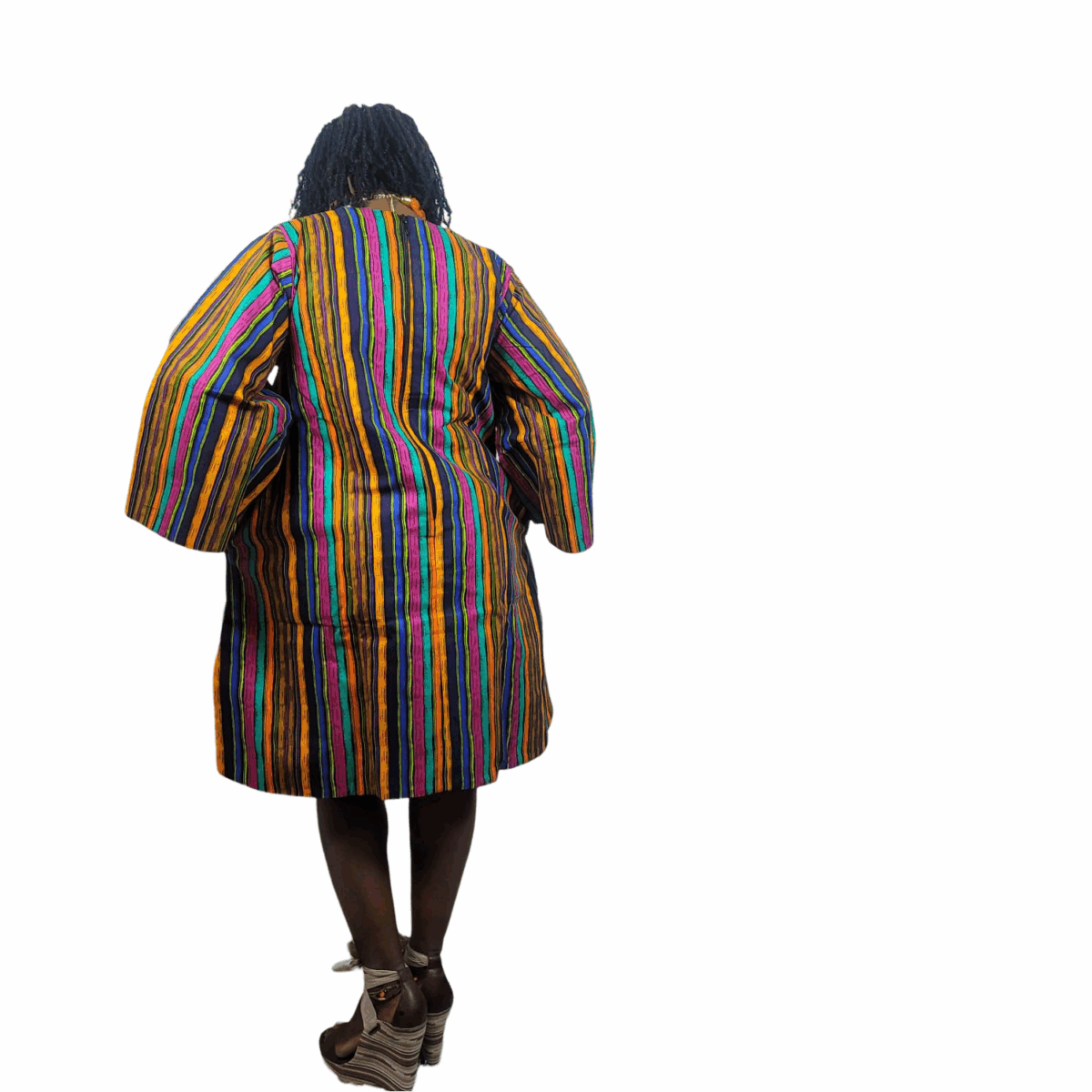 Multi-Color, Striped, Colorful Dress - Image 2