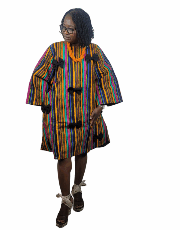 Multi-Color, Striped, Colorful Dress