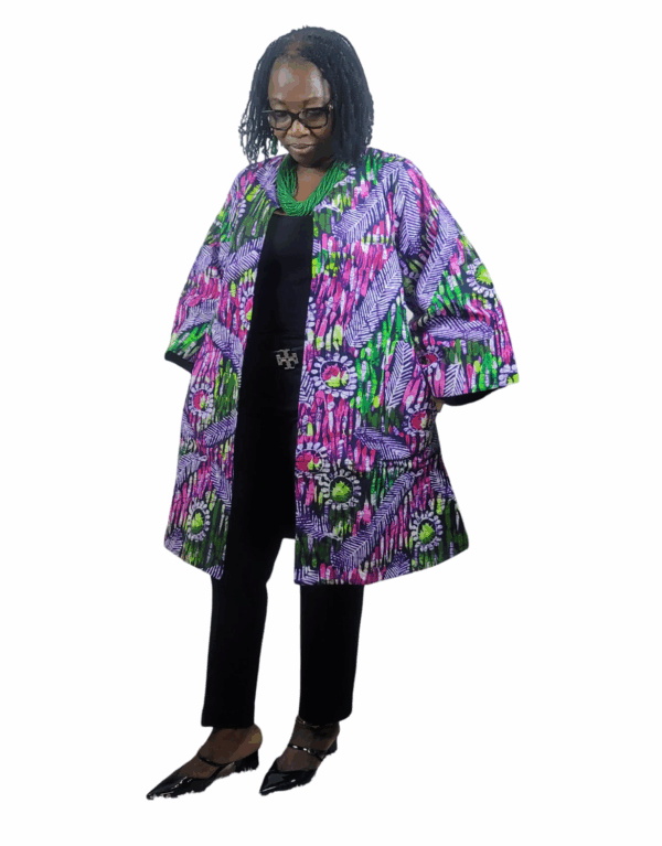 Colorful Kimono  cover with a plash of pink